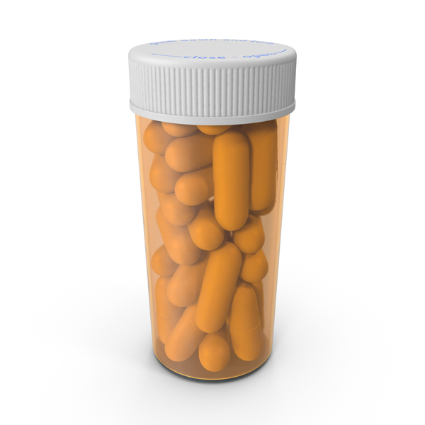 Medicine: Prescription Bottle with Pills PNG & PSD Images