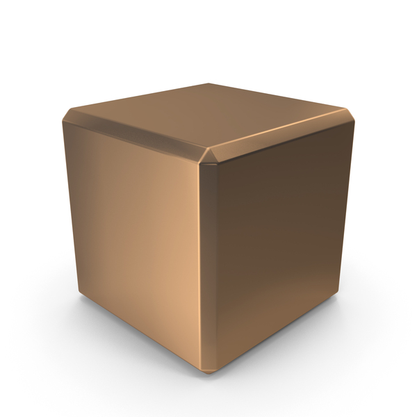 Cube: Primitive Shape Bronze PNG & PSD Images