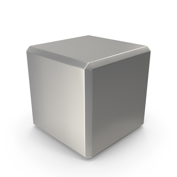 Primitive Shape Cube Silver PNG & PSD Images