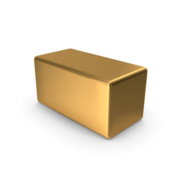Cube: Primitive Shape Rectangle Gold PNG & PSD Images