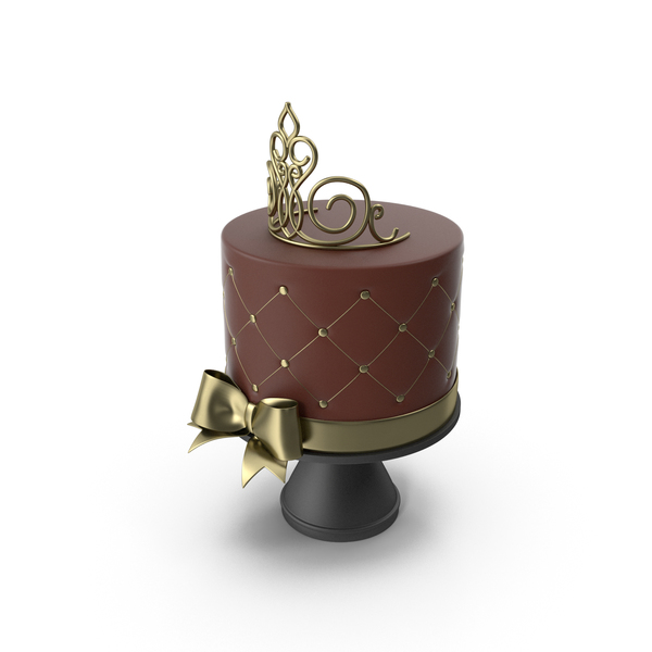 Princess Baby Chocolate Cake with Cold Crown and Bow PNG & PSD Images Princess Baby Chocolate Cake with Cold Crown and Bow PNG & PSD Images