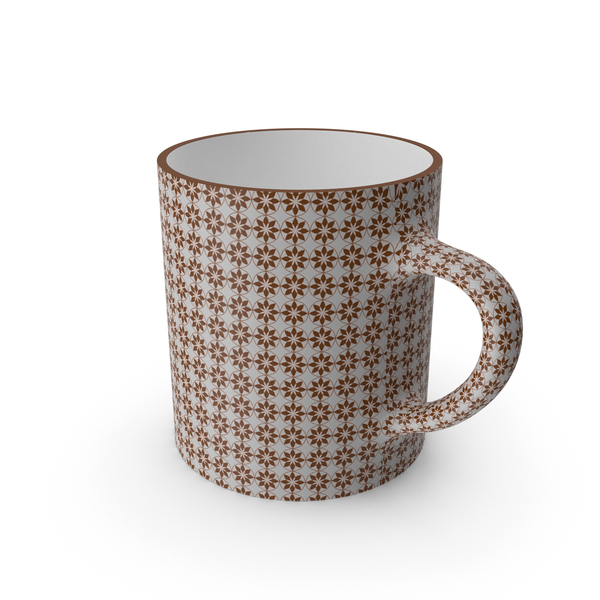Coffee: Printed Brown Flower Cup PNG & PSD Images Coffee: Printed Brown Flower Cup PNG & PSD Images