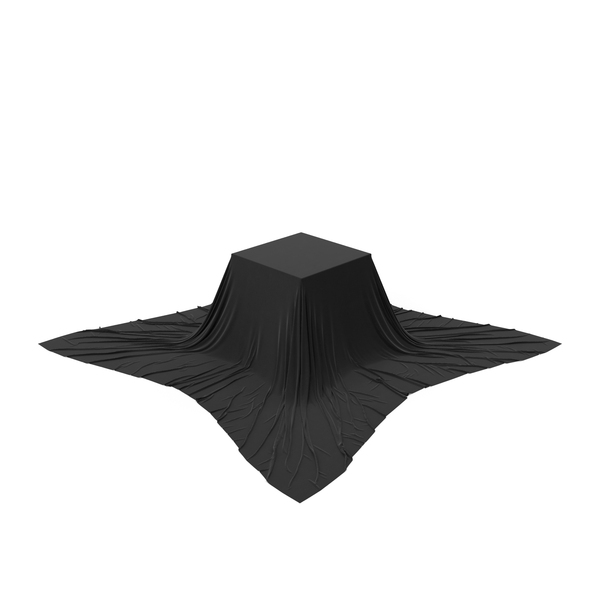 Product Pedestal Covered With Black Cloth PNG & PSD Images