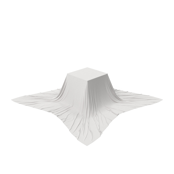 Product Pedestal Covered With White Cloth PNG & PSD Images