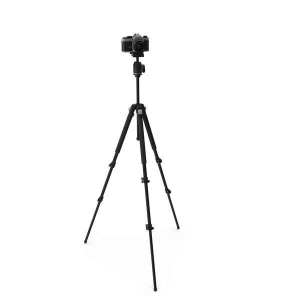 Professional Camera Tripod with DSLR PNG & PSD Images