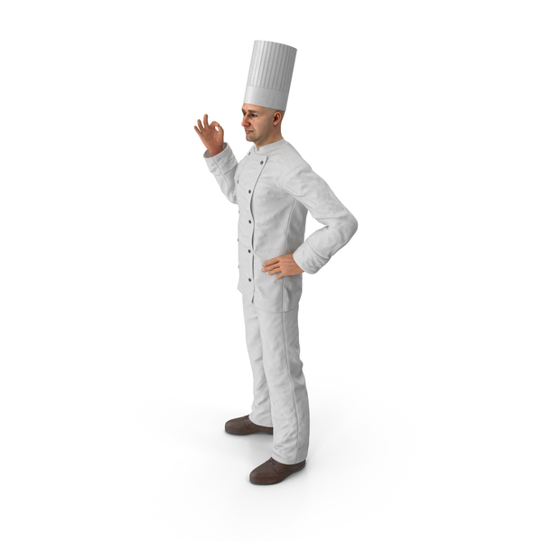 Chef's Uniform: Professional Chef Character In Pose PNG & PSD Images Chef's Uniform: Professional Chef Character In Pose PNG & PSD Images