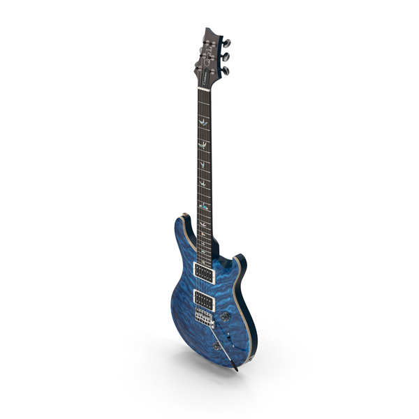 Electric Guitar: PRS Paul Reed Smith Custom 24 Blue PNG & PSD Images Electric Guitar: PRS Paul Reed Smith Custom 24 Blue PNG & PSD Images