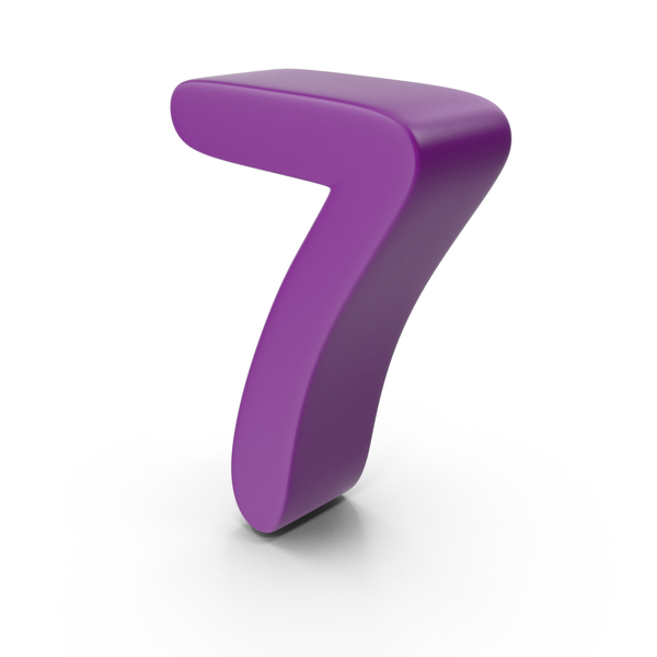 Purple Number 7 Clip Art