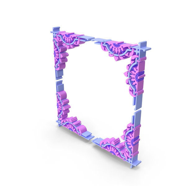 General Decor: Purple Square Floral Ceremony Frame PNG & PSD Images