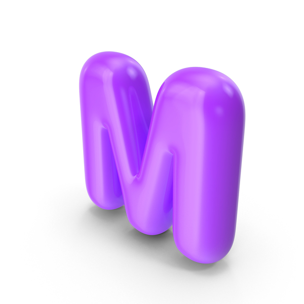 Purple Toon Balloon Letter M PNG Images & PSDs for Download ...