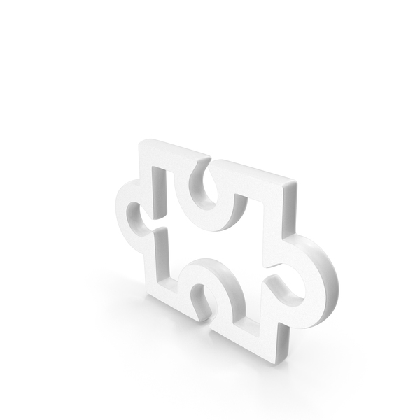 Jigsaw: Puzzle Piece Icon White PNG & PSD Images