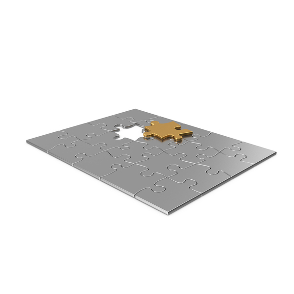 Puzzle Pieces Different Metal PNG & PSD Images