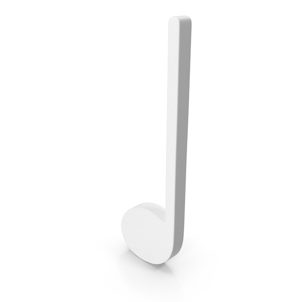 Musical: Quarter Music Note White PNG & PSD Images