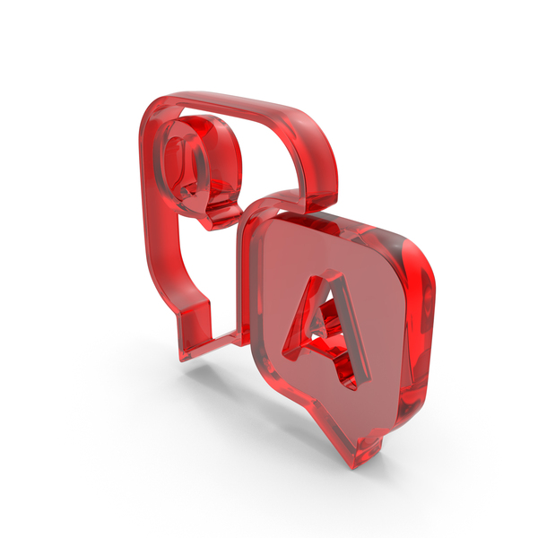 Speech Balloon: Question Answer Chat Bubble 1 Red Glass PNG & PSD Images