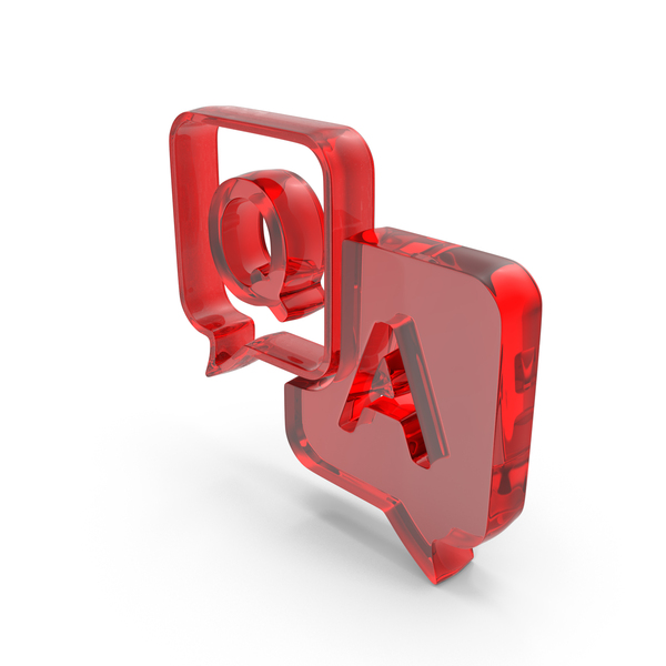 Question Answer Chat Bubble  Red Glass PNG & PSD Images