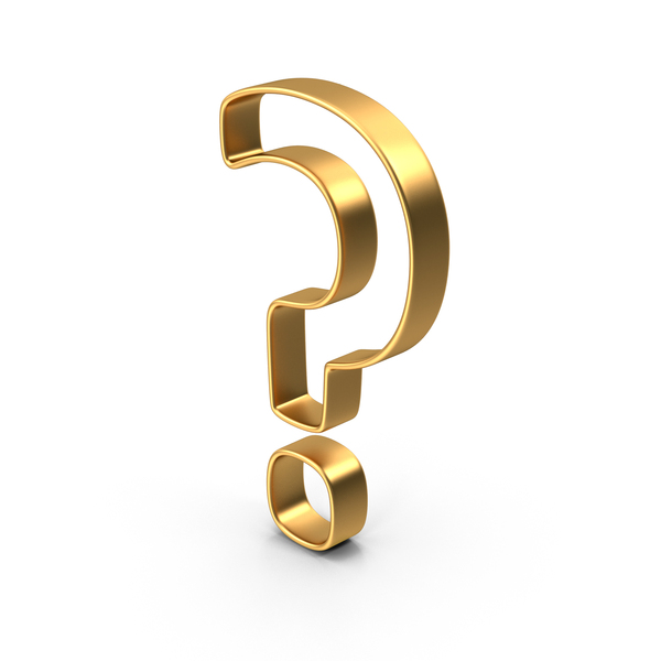 Language: Question Mark Gold PNG & PSD Images