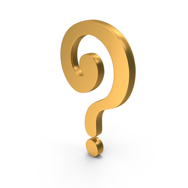 Symbols: Question Mark Icon Gold PNG & PSD Images
