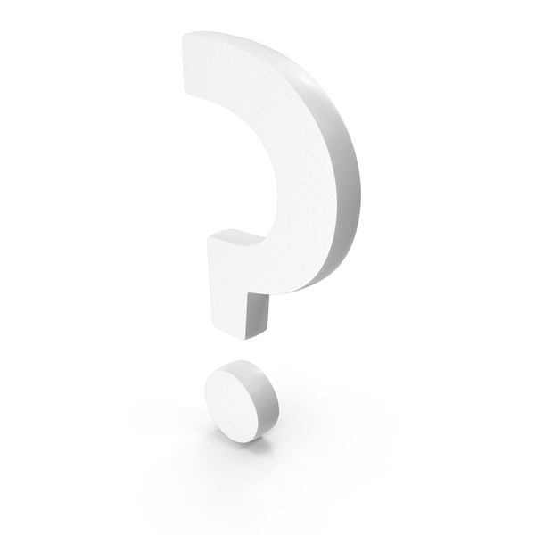 Symbols: Question Mark Icon White PNG & PSD Images