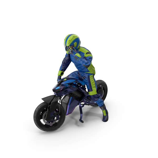 Racer On Futuristic Motorcycle PNG & PSD Images Racer On Futuristic Motorcycle PNG & PSD Images
