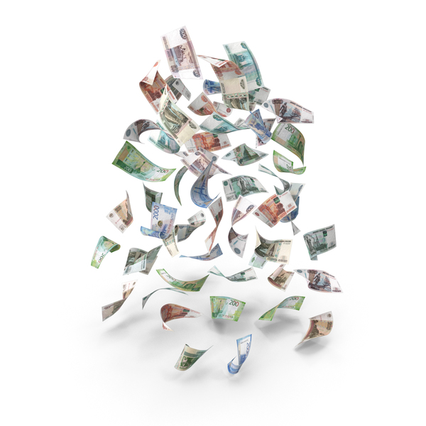 Banknote: Rain of Falling Russian Ruble Banknotes PNG & PSD Images Banknote: Rain of Falling Russian Ruble Banknotes PNG & PSD Images