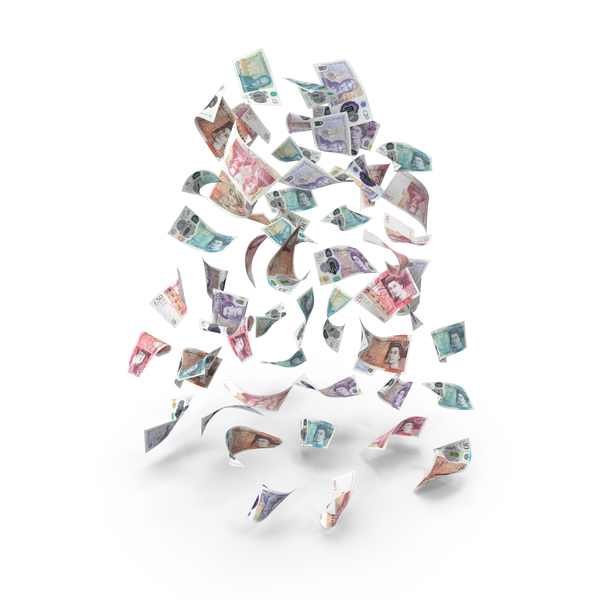 Cash: Rain of Falling Uk Pound Banknote Bills PNG & PSD Images Cash: Rain of Falling Uk Pound Banknote Bills PNG & PSD Images