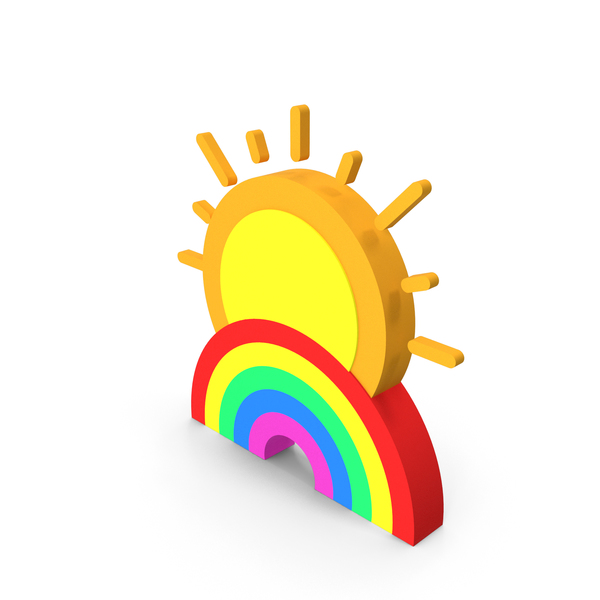 Meteorology Symbols: Rainbow and Sun Icon PNG & PSD Images Meteorology Symbols: Rainbow and Sun Icon PNG & PSD Images