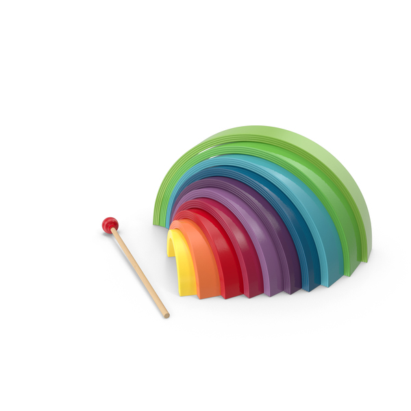 Wooden: Rainbow Musical Toy PNG & PSD Images
