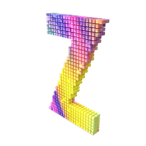 Language: Rainbow Pixel Alphabet Letter Z PNG & PSD Images
