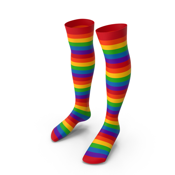 Rainbow Striped Socks PNG & PSD Images
