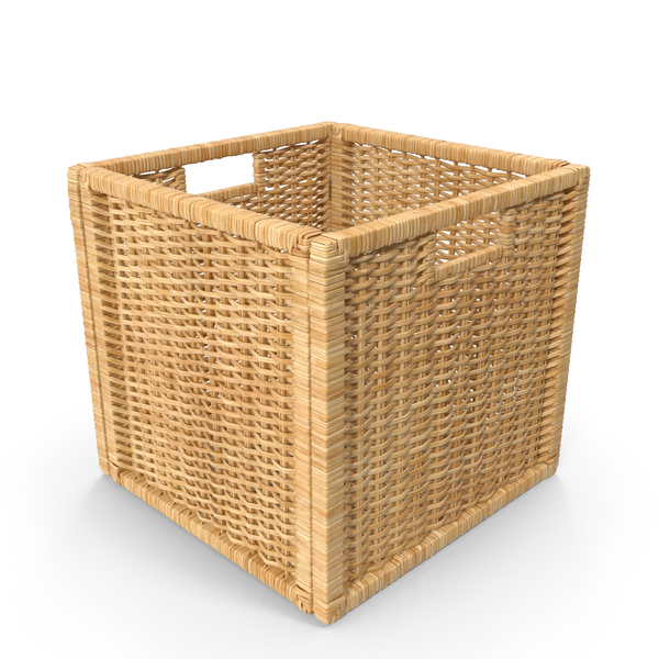 Laundry Hamper: Rattan Storage Basket PNG & PSD Images