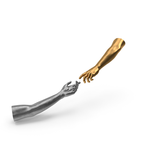 Hand Gestures: Reaching Hands Gold Silver PNG & PSD Images Hand Gestures: Reaching Hands Gold Silver PNG & PSD Images