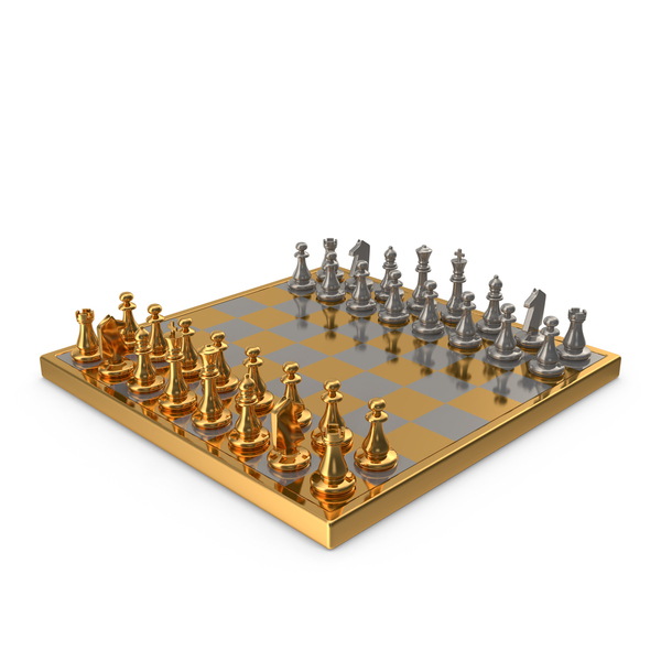 Chess Board: Ready Set Gold And Silver Chessboard PNG & PSD Images