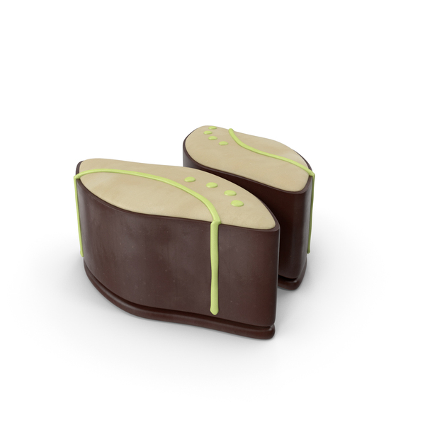 Realistic Chocolate Candy with Icing PNG & PSD Images