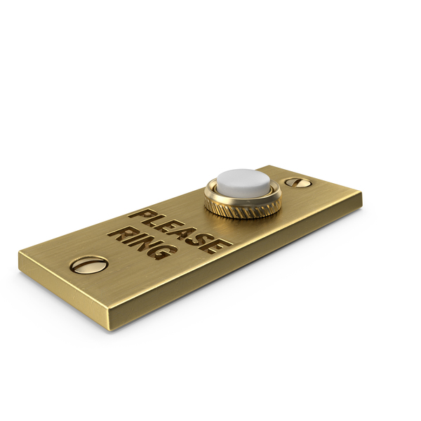 Rectangular Doorbell Gold PNG & PSD Images Rectangular Doorbell Gold PNG & PSD Images