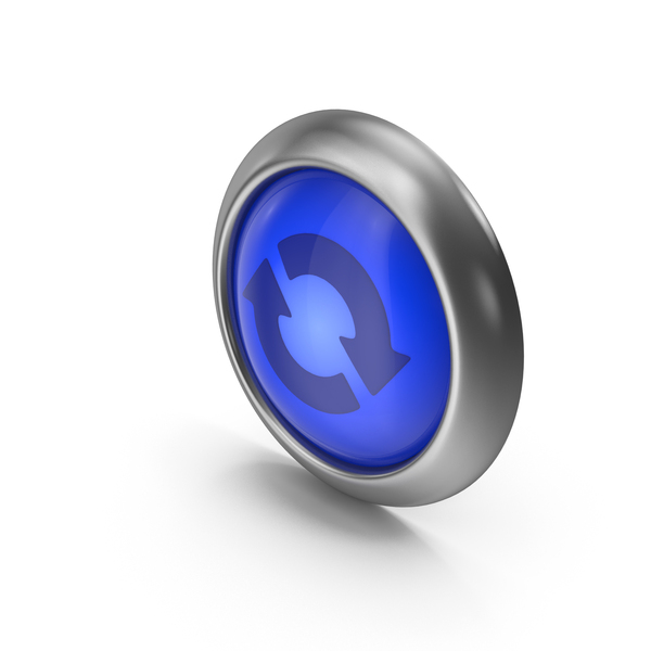 Computer: Recycle Blue Icon Button PNG & PSD Images