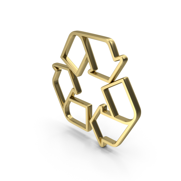 Logo: Recycle shape Gold PNG & PSD Images Logo: Recycle shape Gold PNG & PSD Images