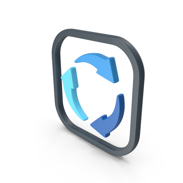 Logo: Recycle Symbol Blue PNG & PSD Images