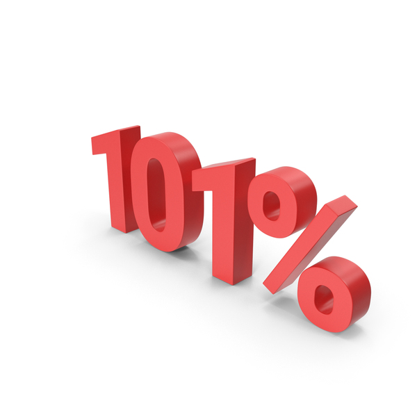 Red 101% Sign PNG Images & PSDs for Download | PixelSquid - S12235582A