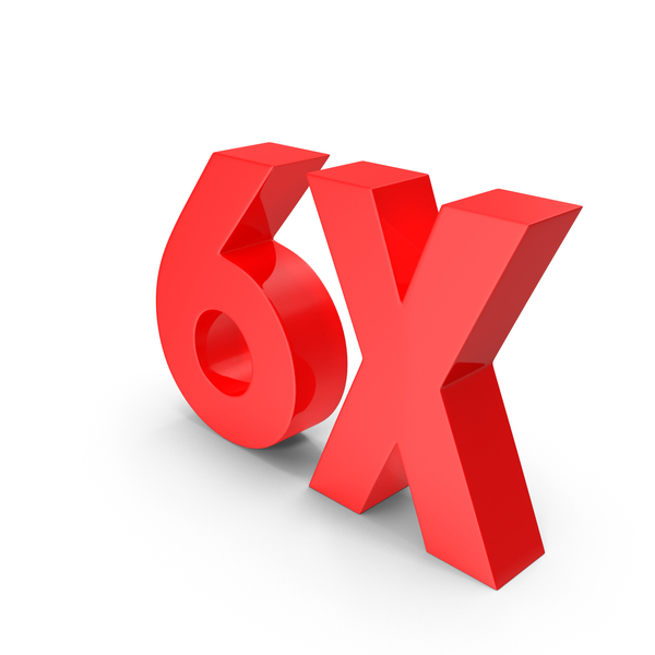Symbols: Red 6X Symbol PNG & PSD Images