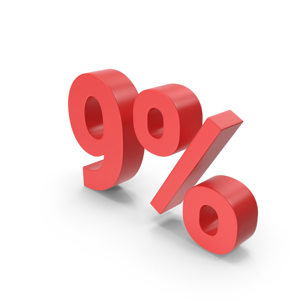 Number: Red 9% Sign PNG & PSD Images