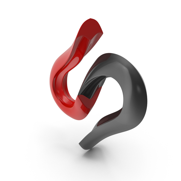 Shape: Red And Black Abstract Heart Symbol PNG & PSD Images