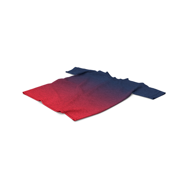 Red and Blue Gradient Stretch T Shirt Flat Lay PNG & PSD Images Red and Blue Gradient Stretch T Shirt Flat Lay PNG & PSD Images