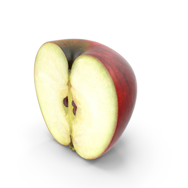 Delicious: Red Apple Half PNG & PSD Images