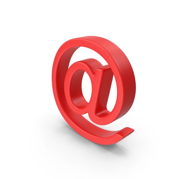 Red At symbol Object Red At symbol Object