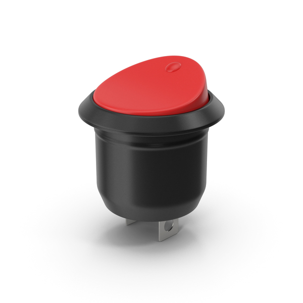 Electrical: Red Automotive Switch PNG & PSD Images