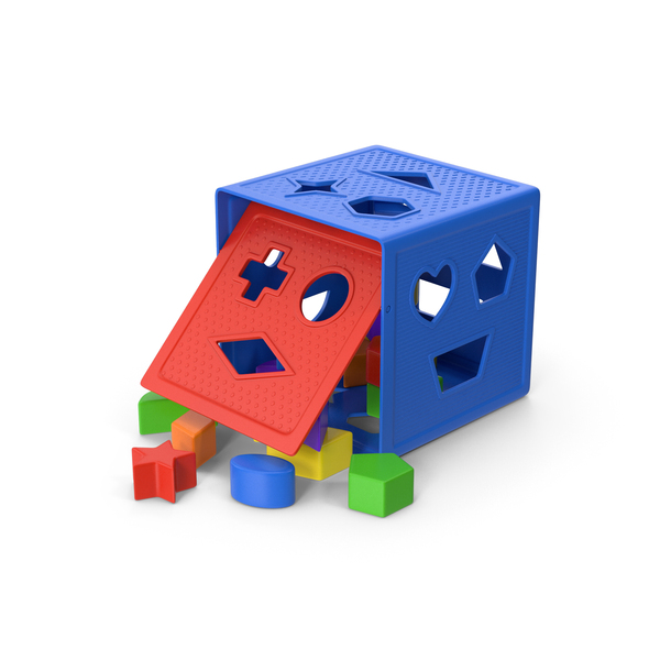Toys: Red Blue Baby Block Shape Sorter PNG & PSD Images