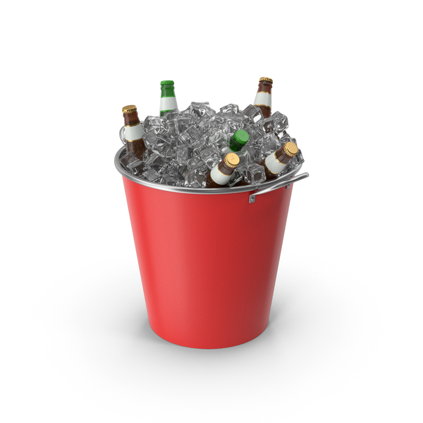 Red Bucket With Beer Bottles PNG & PSD Images Red Bucket With Beer Bottles PNG & PSD Images