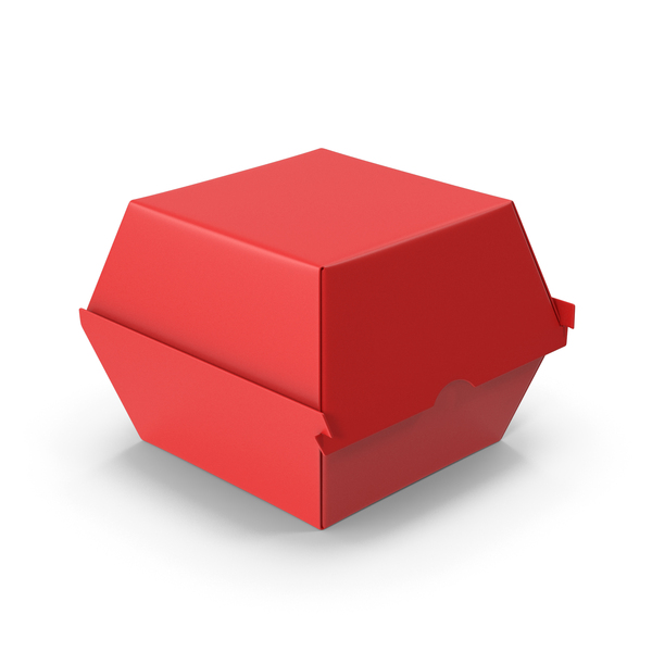 Takeaway Food Container: Red Burger Box PNG & PSD Images