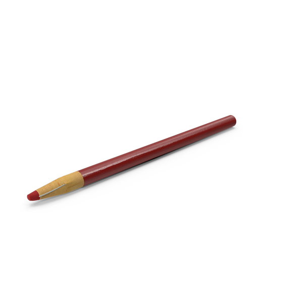 Colored Pencil: Red China Marker PNG & PSD Images
