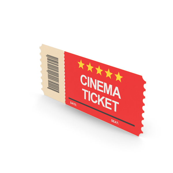 Red Cinema Ticket PNG & PSD Images